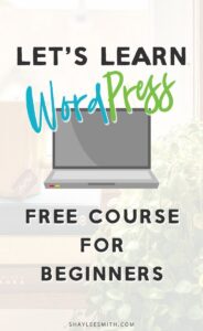 Let's Learn WordPress, free course