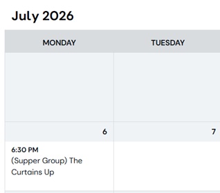 Calendar of u3a Events